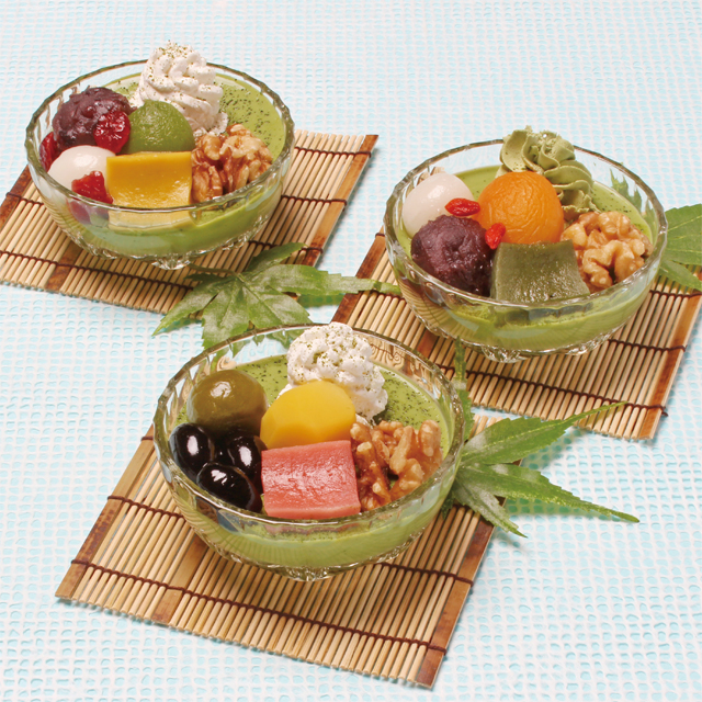 料亭の宇治抹茶水菓子イメージ